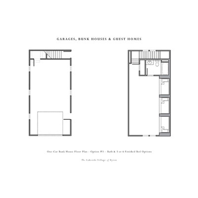 Bunk House Floor Plan #3: 3 Bunk Beds