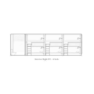 Bunk House Floor Plan #3: 6 Bunk Beds